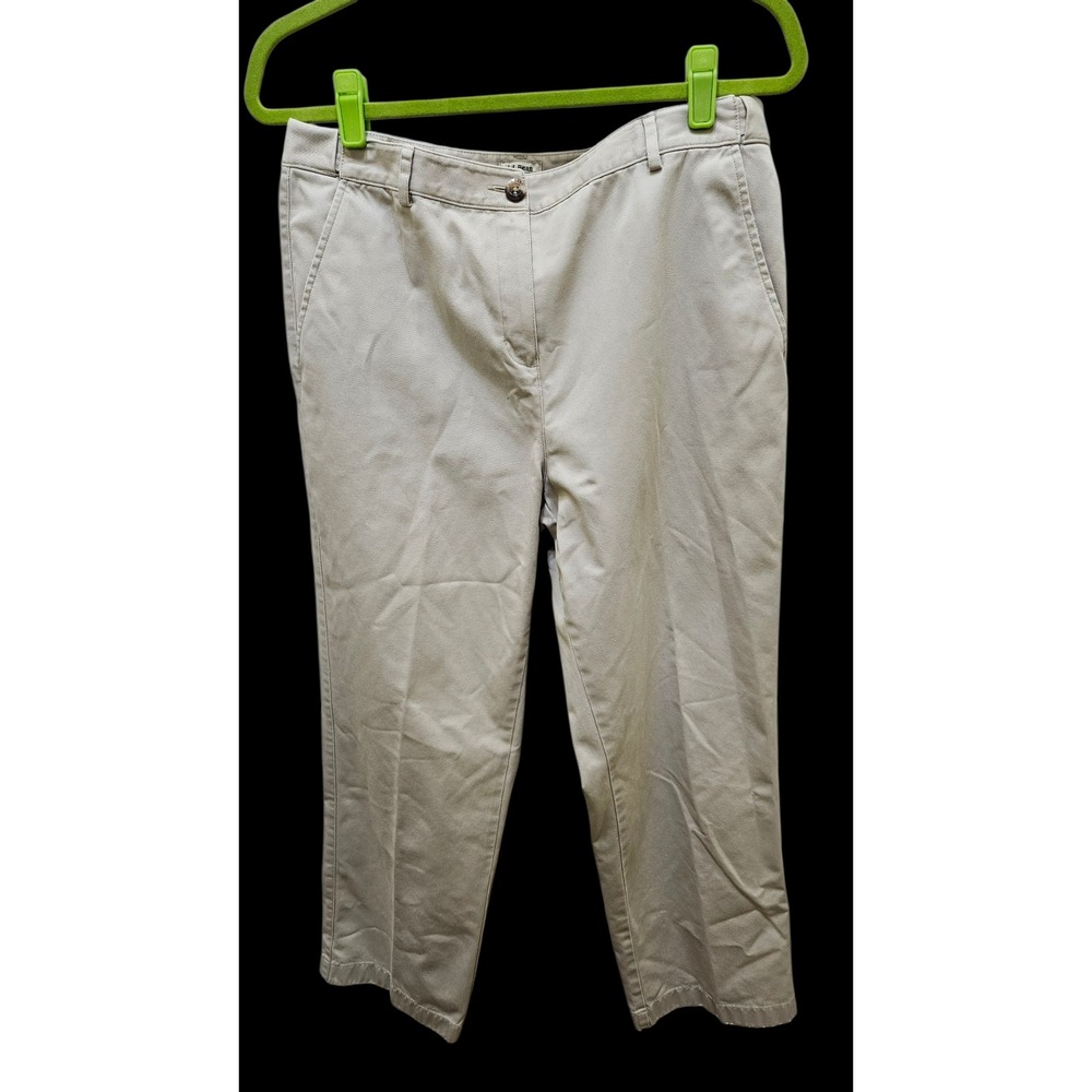 L.L.Bean Classic Fit Khaki Pants Cotton Blend Casual Trousers Women's‎ Size 12P